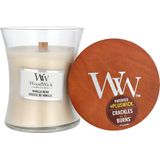 WoodWick - Medium Hourglass - Geurkaars - Vanilla Bean - Hoogwaardige mix van paraffine en sojawas