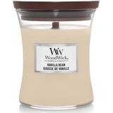 WoodWick - Medium Hourglass - Geurkaars - Vanilla Bean - Hoogwaardige mix van paraffine en sojawas