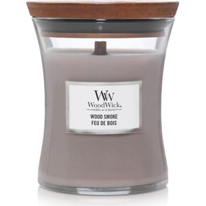 WoodWick Hourglass Medium Geurkaars - Wood Smoke