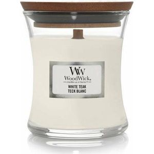 WoodWick Geurkaars Mini White Teak 85 gr