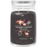 Yankee Candle - Signature Grote Kaars - Zwart - Kokosnoot - 567 g