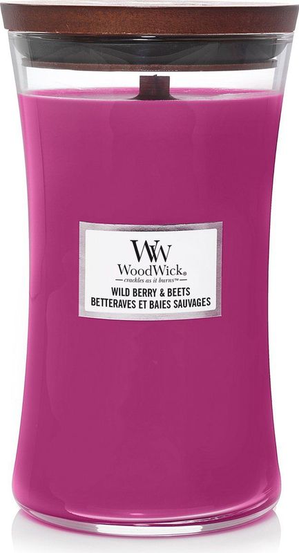 WoodWick - Large Hourglass - Wild Berry - Mix van Paraffine & Sojawas