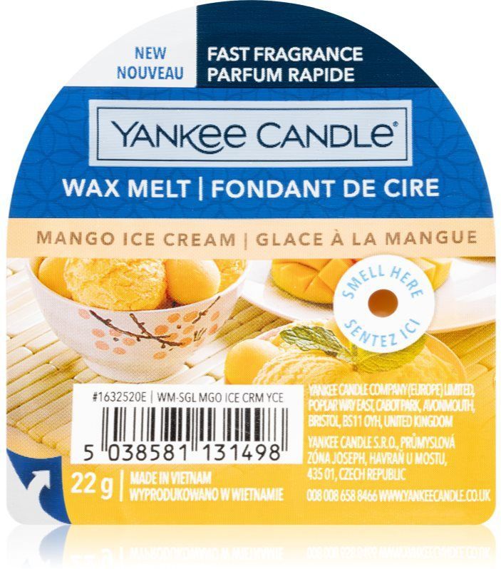 Yankee Candle - Mango Ice Cream - Geparfumeerde Was - 22 g