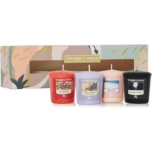Yankee Candle Geschenkset, 4 geurende votiefkaarsen, sojawasmix, perfect cadeau voor vrouwen