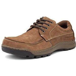 Hush Puppies - Tucker - Leren Veterschoenen - Tan - Mocassins