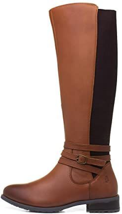 Hush Puppies - Vanessa - Leren Enkellaarzen - Tan - Hoge Hak