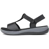 Hush Puppies - Sylvie - Sandalen - Zwart - Leer - Casual