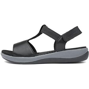 Hush Puppies - Sylvie - Sandalen - Zwart - Leer - Casual