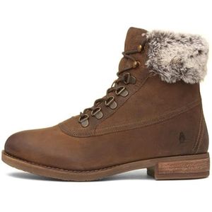 Hush Puppies - Effie - Veterboots - Gestructureerd Leer - Imitatiebont Kraag