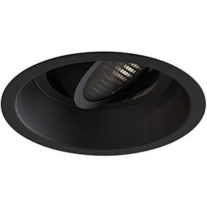 Astro Minima Slimline rond, verstelbaar, brandbeveiliging, downlight binnen, mat, zwart, ontworpen in Groot-Brittannië – LED dimbaar GU10 – 1249041