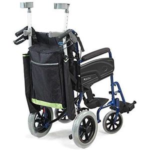 NRS Healthcare - Reflecterende Rolstoel Scooter Wandelstok/Krukzak - Zwart en Groen