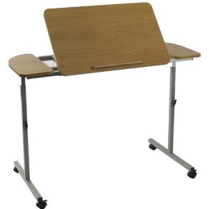 NRS Healthcare M66832 Wiel- en kanteltafel over bed of stoel - in hoogte en breedte verstelbaar