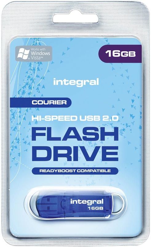 Integral INFD16GBCOU USB flash drive 16 GB USB Type-A 2.0 Blauw, Zilver