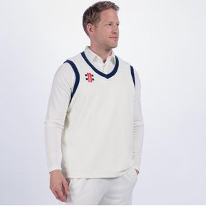 Gray-Nicolls Cricket SLIPOVER PRO PERF NV TRIM S Small - Ivory / Navy
