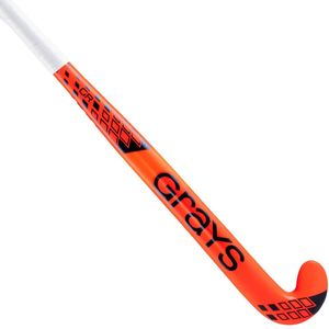 Grays composiet hockeystick GR8000 Midbow Sen Stk Fluo Rood / Zwart - maat 38.5L