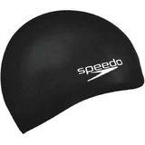 Speedo Plain Flat muts voor volwassenen, uniseks, zwart, Eén maat