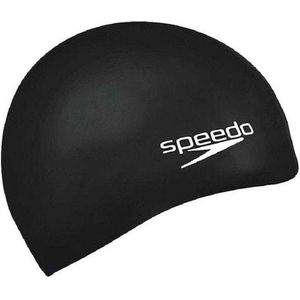 Speedo Plain platte siliconen pet, zwart, eenheidsmaat