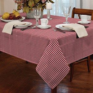 Alan Symonds tafelkleed, Vichy-patroon, 137 x 137 cm, rood