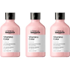 L’Oréal Professionnel Vitamino Color Shampoo – Kleurbeschermende shampoo voor gekleurd haar – Reisverpakking - Serie Expert – 3 x 100ml