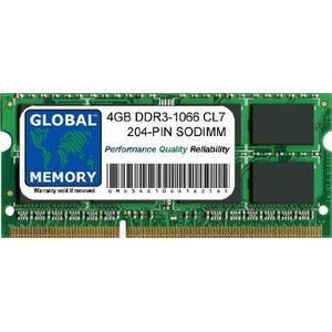 4GB DDR3 1066MHz PC3-8500 204-PIN SODIMM GEHEUGEN RAM VOOR LAPTOPS/NOTITIEBOEKJE