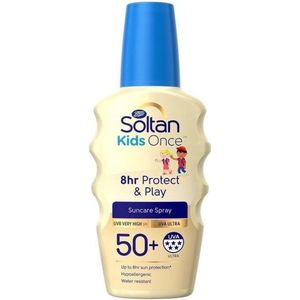 Soltan Once Kids Zonnebrand Spray 8U Protect & Play SPF50+