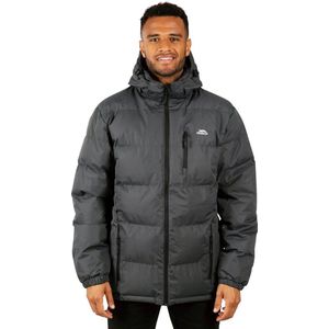 Trespass - Clip - Donzen Jas - Grijs - Katoen - Met Afritsbare Capuchon