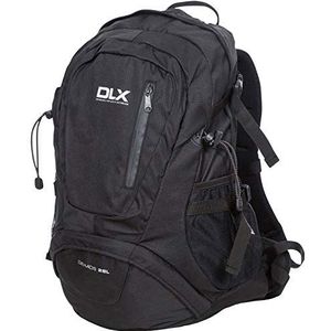 DLX Deimos, Black X, Rugzak 28L met ventilatiesysteem, Wandelstokken & Hydration Pack Toegang, Zwart