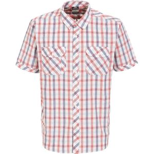 Trespass Mens Hopedale Short Sleeve Check Shirt (Red Check)