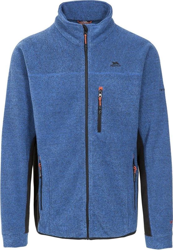 Trespass - Jynx - Fleecejack - Zwart - 300gsm Rib Effect Fleece, Volledige Ritssluiting, 3 Ritszakken