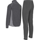 Trespass - Thriller - Basislaag Set - Zwart - Lange Mouwen, Hoge Hals, Halve Rits