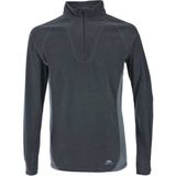 Trespass - Thriller - Basislaag Set - Zwart - Lange Mouwen, Hoge Hals, Halve Rits