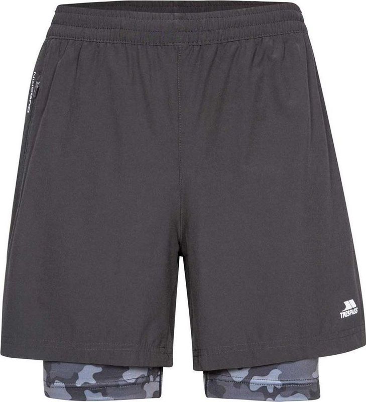 Trespass - Heren Patterson Sportbroekje - Zwart - 90% Polyester 10% Elastaan