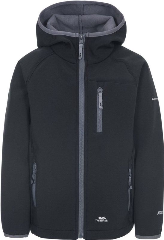 Trespass - Kian - Kinder Jack - Zwart - Softshell