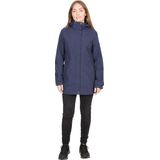 DLX Sabine Regenjas voor dames, met verstelbare capuchon met ritssluiting, Navy Blauw