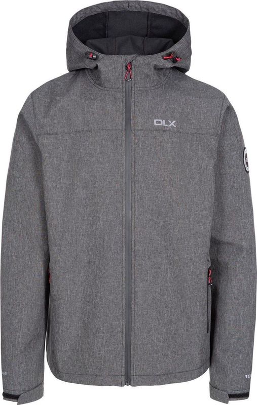 Dlx - Gabe - Softshell Jas - Zwart - Waterdicht, Ademend, Verstelbare Capuchon