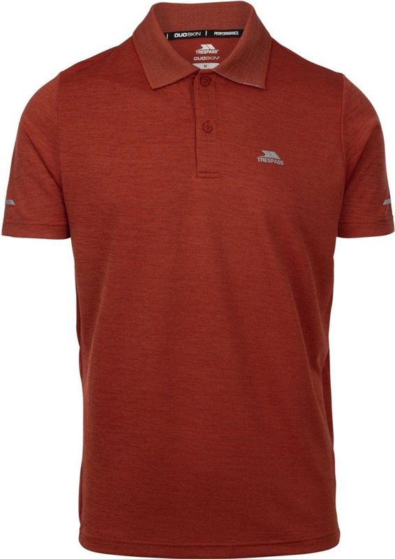 Trespass - McKay Active Polo - T-shirt - Burnt Sienna Marl