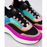 Kurt Geiger Kensington Chunky Leren Sneakers Paars Multi Metallic
