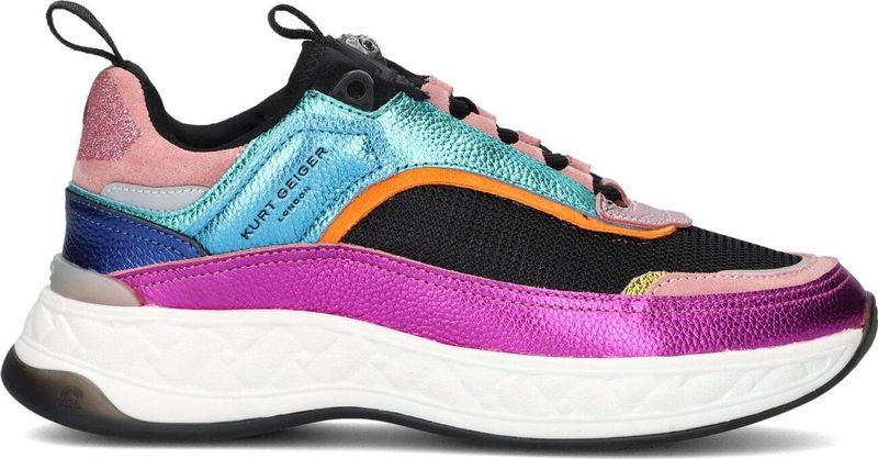 Kurt Geiger Kensington Chunky Leren Sneakers Paars Multi Metallic
