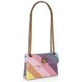 Kurt Geiger crossbody tas Fabric Mini Kensington met studs en pied-de-poule print multi