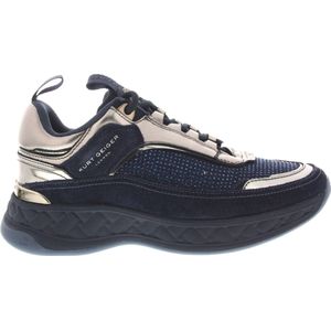 Kurt Geiger - Kensington C Sneaker - Donkerblauw/Zilvergrijs - Suede/Leer