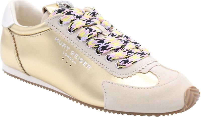 Kurt Geiger - Islington - Leren Sneakers - Goud/Beige