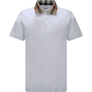 Burberry - Klassieke Polo Shirt - Wit - Wol
