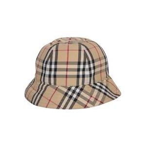 Burberry Archief Beige Polyamide Bucket Hat , Beige , Dames , Maat: S