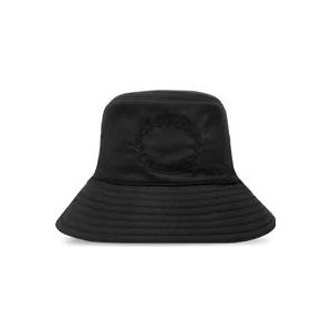 Burberry, Accessoires, Heren, Zwart, L, Logo Bucket Hat met schelpweefsel