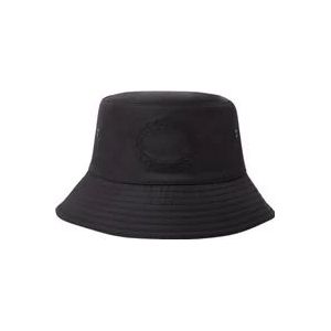 Burberry Logo Bucket Hat met schelpweefsel , Black , Heren , Maat: S