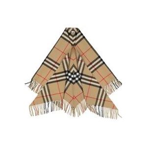 Burberry Wollen sjaal met franjes , Beige , Dames , Maat: ONE Size