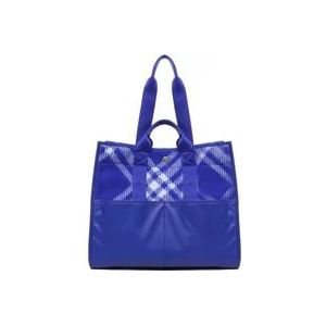 Burberry, Heren, Tassen, Blauw, Maat: ONE Size Wol,