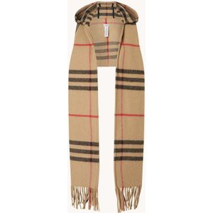 Burberry Vintage Check Hooded Sjaal , Brown , Dames , Maat: ONE Size