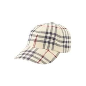 Burberry Vintage Check Snapback Cap , Beige , unisex , Maat: S