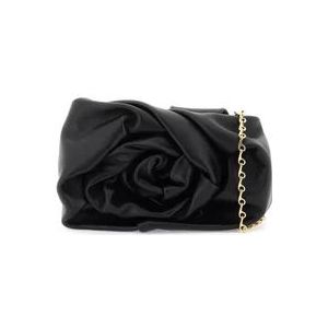 Burberry Zwarte Rose Chain Clutch Tas , Black , Dames , Maat: ONE Size